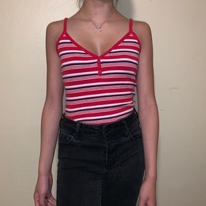 Striped Cropped Tank Top